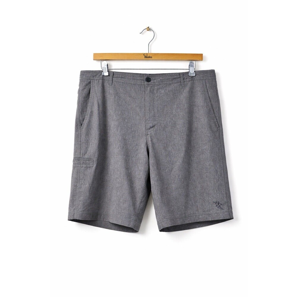 Da Hui Hybrid Collection Mens 40 Heather Grey Performance Board Shorts Stretch